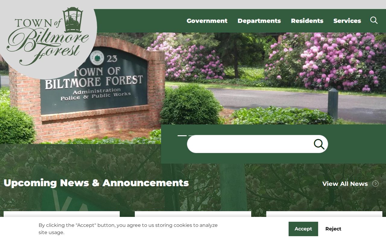 Biltmore Forest court records municipal setting