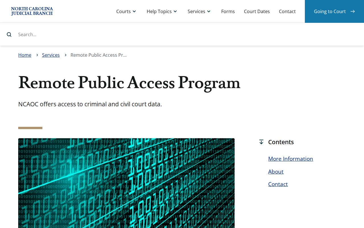 Buncombe court case records remote public access source