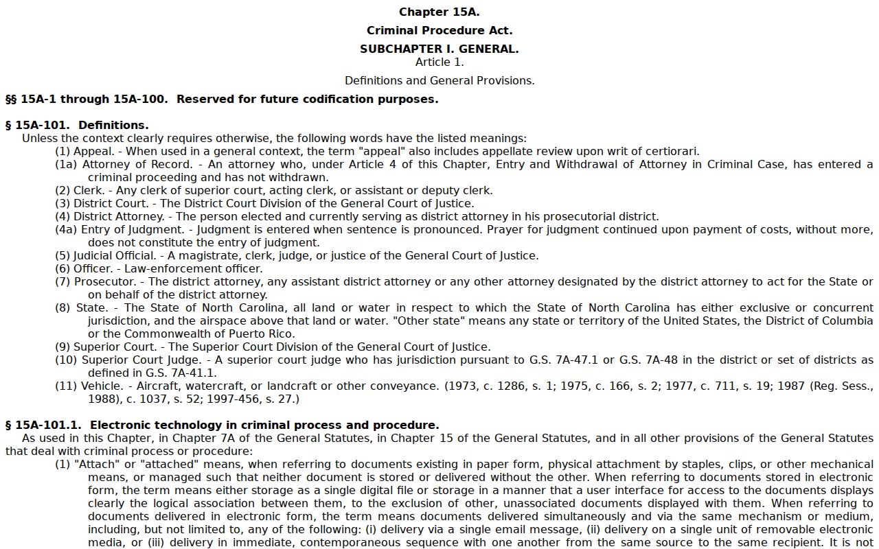 Buncombe criminal court dockets North Carolina criminal procedure source